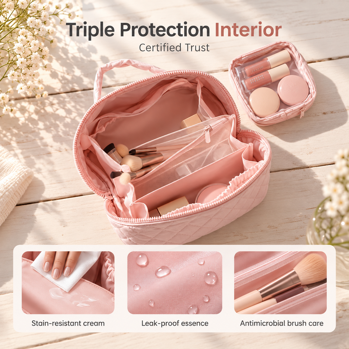 🎉Travel Makeup Bag for Woman-Large Size