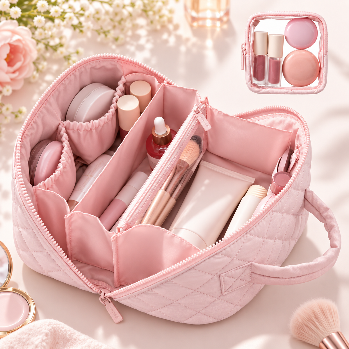 🎉Travel Makeup Bag for Woman-Large Size