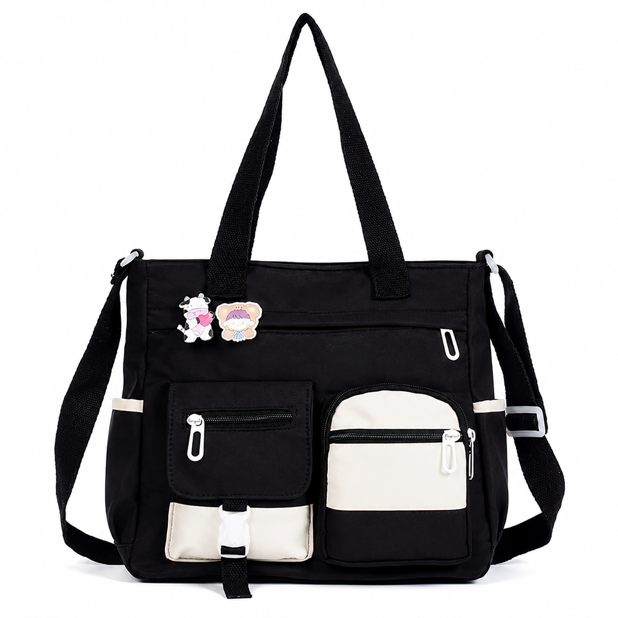 Women's Multi-Pocket Canvas Crossbody Shoulder Bag