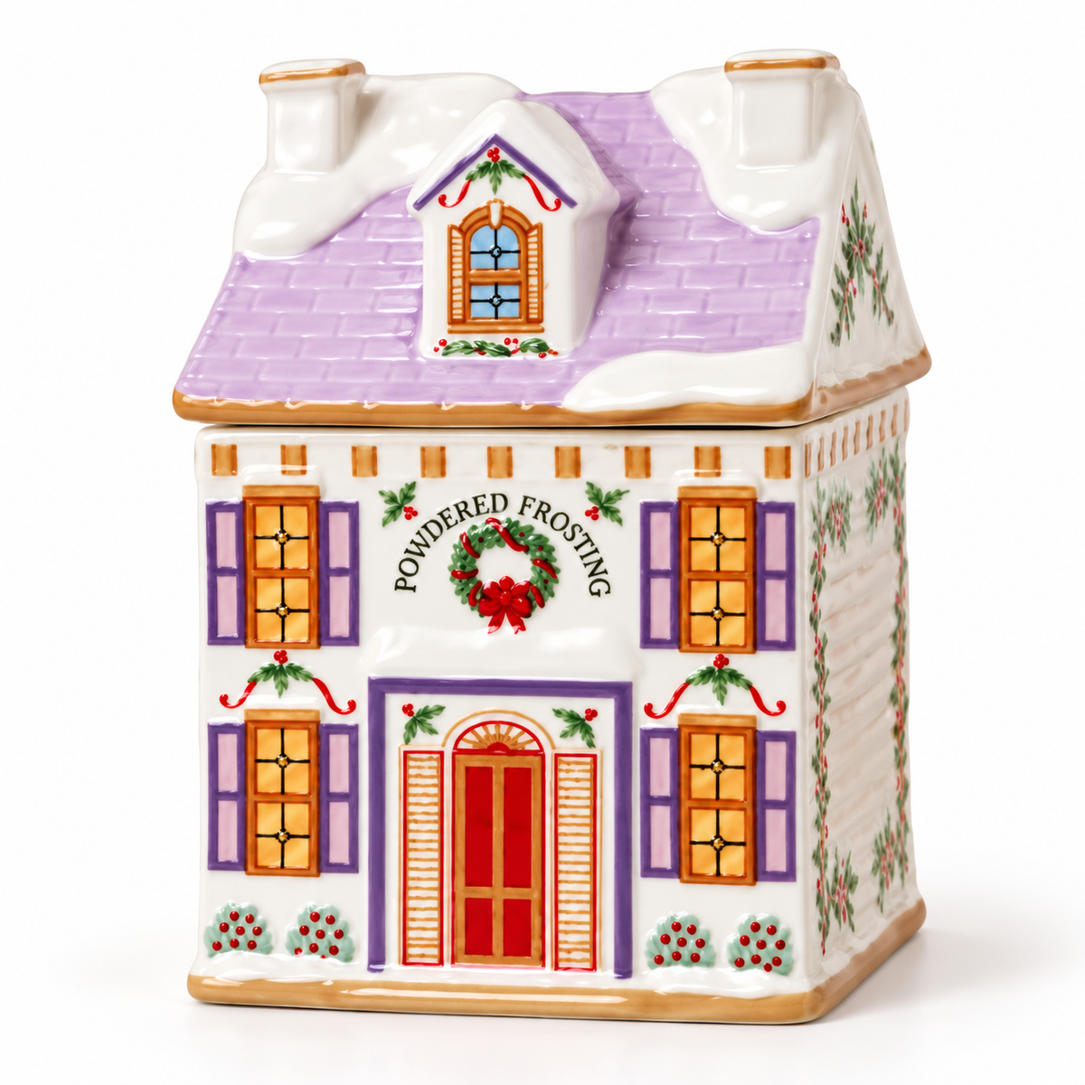 Ceramic Christmas House Spice Jar – Festive Kitchen Storage & Holiday Decor