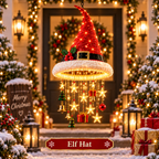 🎄 Premium Lighted Christmas Chandelier ✨ Festive Hanging Holiday Decor with Warm Glowing Lights
