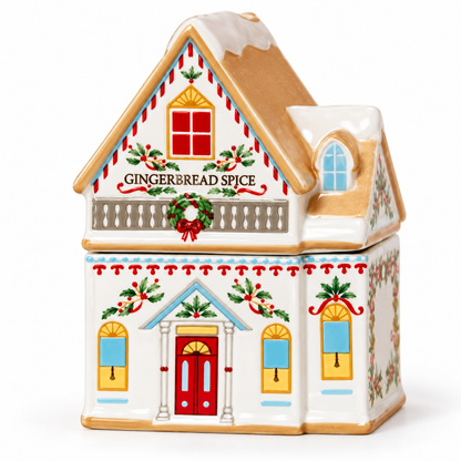 Ceramic Christmas House Spice Jar – Festive Kitchen Storage & Holiday Decor