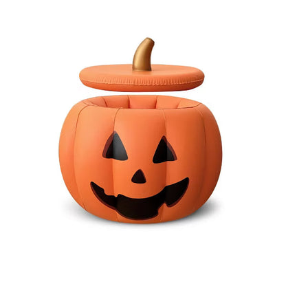 Inflatable Pumpkin Bucket with Detachable Lid & Reusable Design