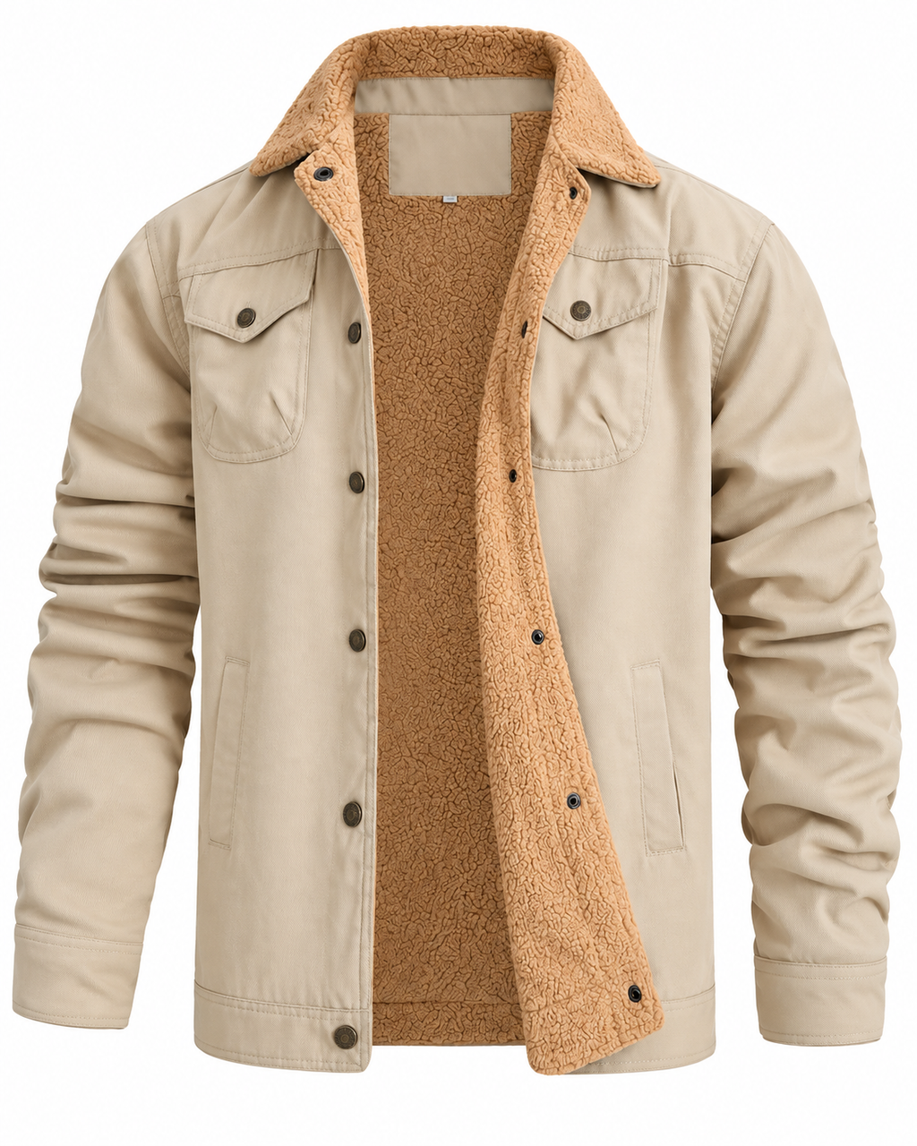 Men's fleece-lined winter truck driver work jacket - warm and cozy, easily handle today's cold.