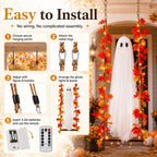 👻Light-Up Maple Ghost Swing Halloween Decoration🍁