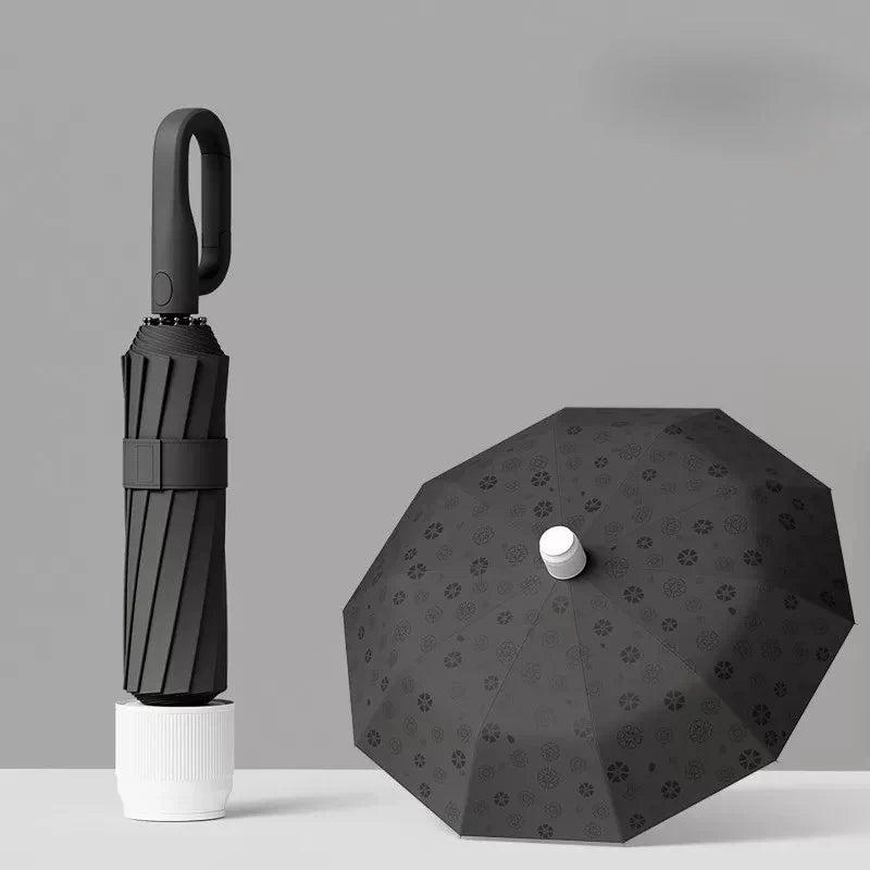 Magic Water-Revealing Automatic Umbrella with Drip-Proof Sleeve