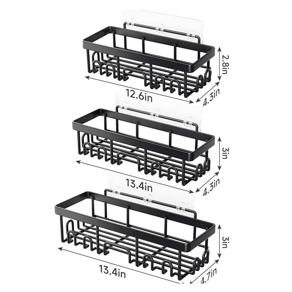 6-Piece Shower Caddy Set – No-Drill Bathroom Storage