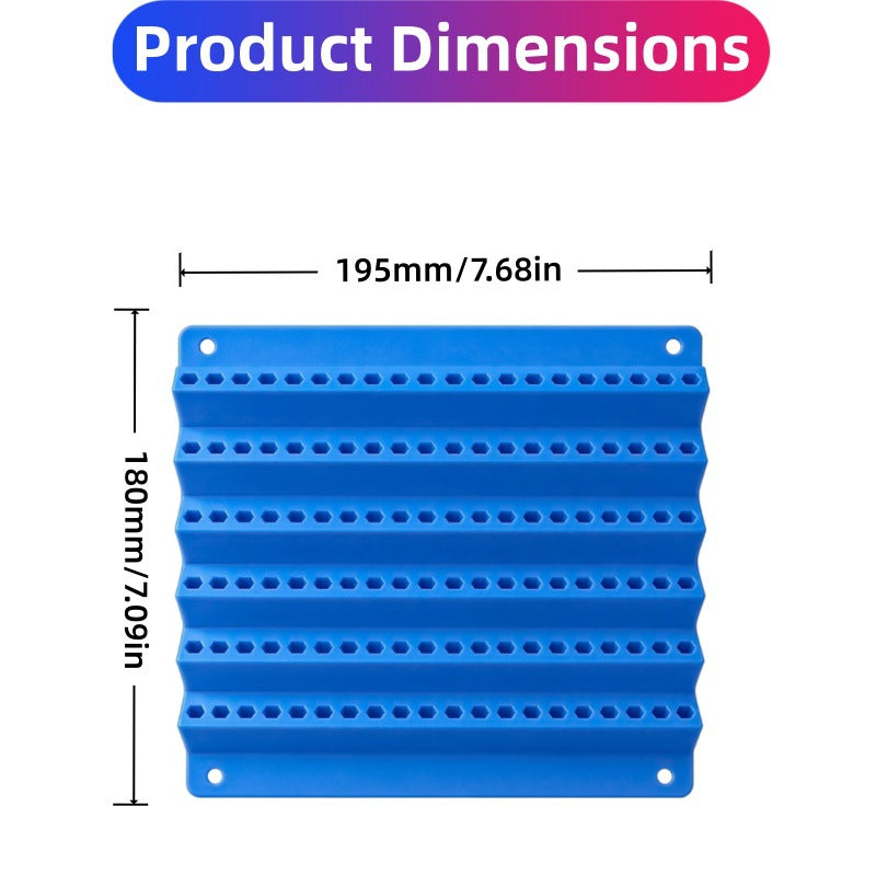 120-Slot Wall-Mounted Drill Bit Organizer – 6-Tier Hex Bit Holder for Garage & Workshop
