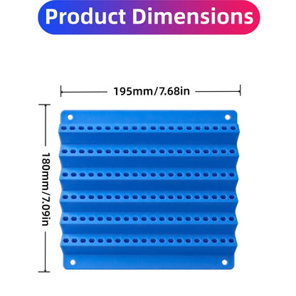 120-Slot Wall-Mounted Drill Bit Organizer – 6-Tier Hex Bit Holder for Garage & Workshop