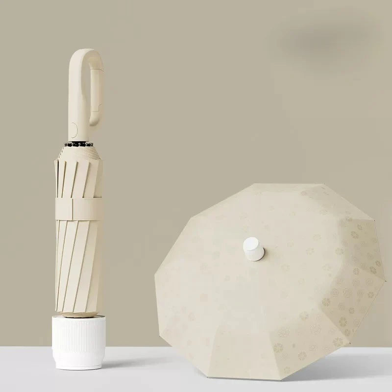 Magic Water-Revealing Automatic Umbrella with Drip-Proof Sleeve
