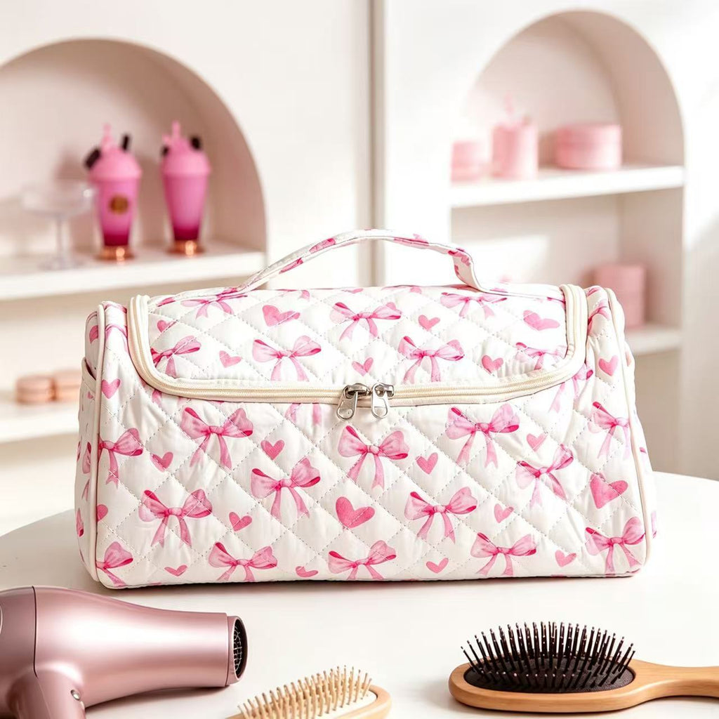 Handcrafted Hair Dryer & Makeup Organizer for Effortless Travel