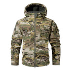 🧥Men's Waterproof Outdoor Fleece-Lined Hooded Jacket with 9 Pockets🧥