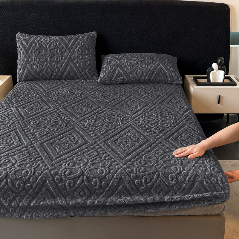 Luxury Flannel 3D Plush Fitted Sheet – Ultra-Soft, Cozy Warmth & 360° Stay-Put Fit
