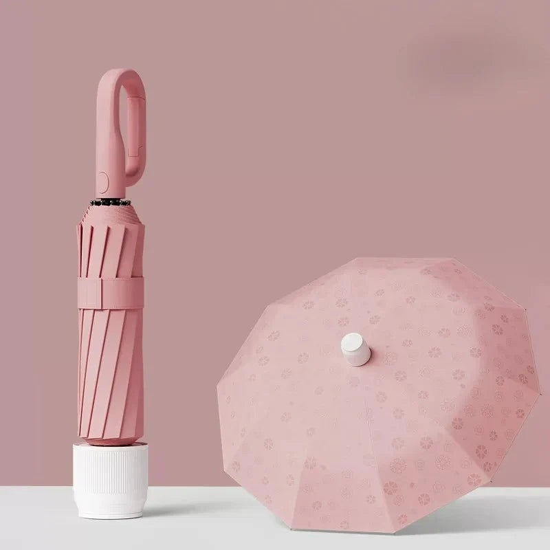 Magic Water-Revealing Automatic Umbrella with Drip-Proof Sleeve
