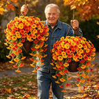 Autumn Morning Glory Hanging Artificial Vine for Garden Decor