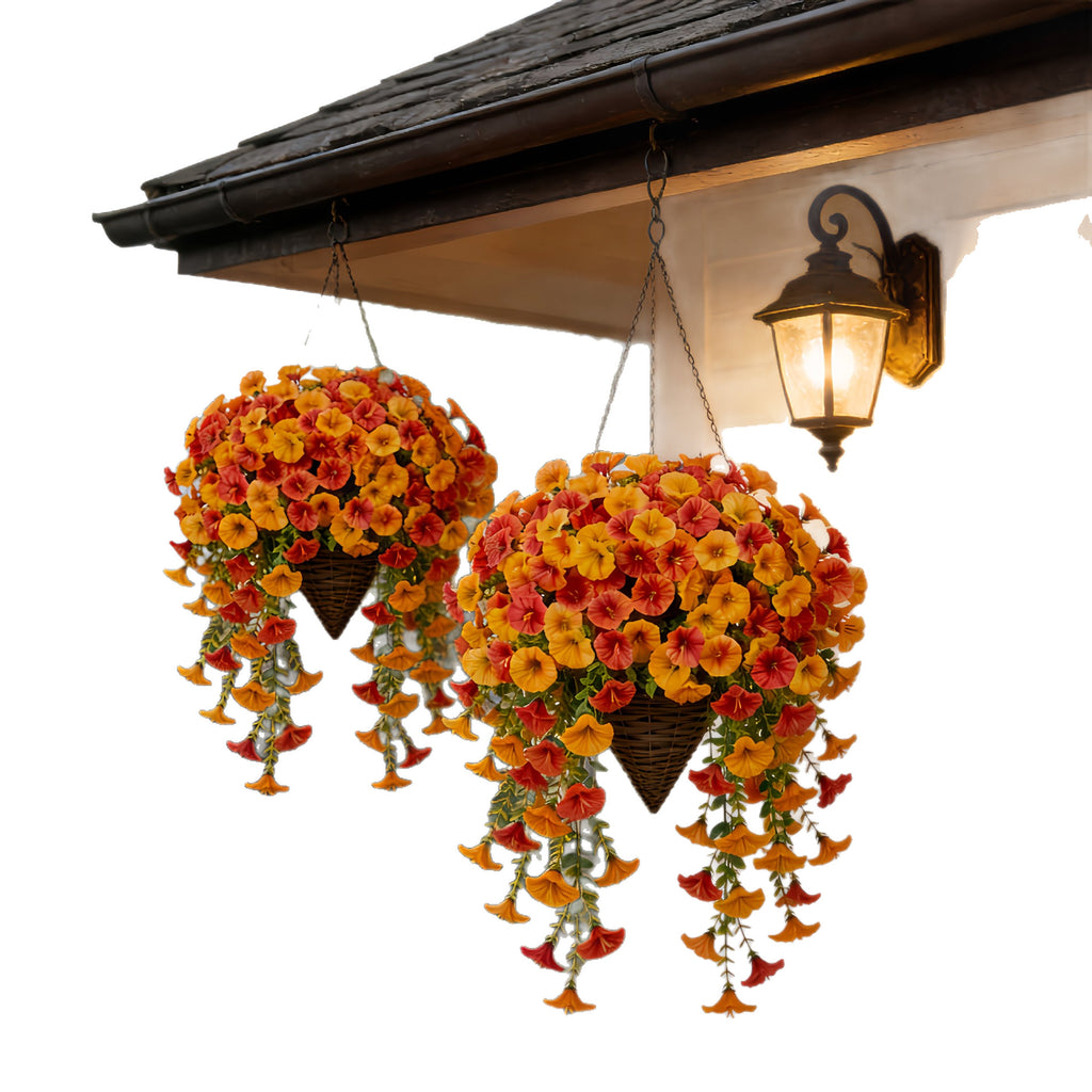 Autumn Morning Glory Hanging Artificial Vine for Garden Decor