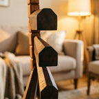 Premium Walnut Rotating Wall Rack for Clothes & Towels