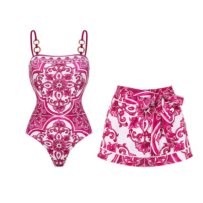 Porcelain Print 2-in-1 Resort Swimsuit
