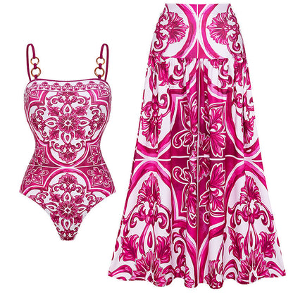 Porcelain Print 2-in-1 Resort Swimsuit