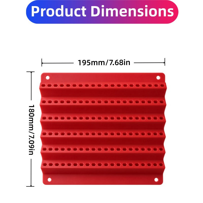 120-Slot Wall-Mounted Drill Bit Organizer – 6-Tier Hex Bit Holder for Garage & Workshop