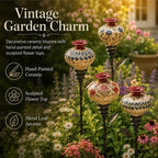 Vintage Ceramic Hummingbird Feeder Garden Stake