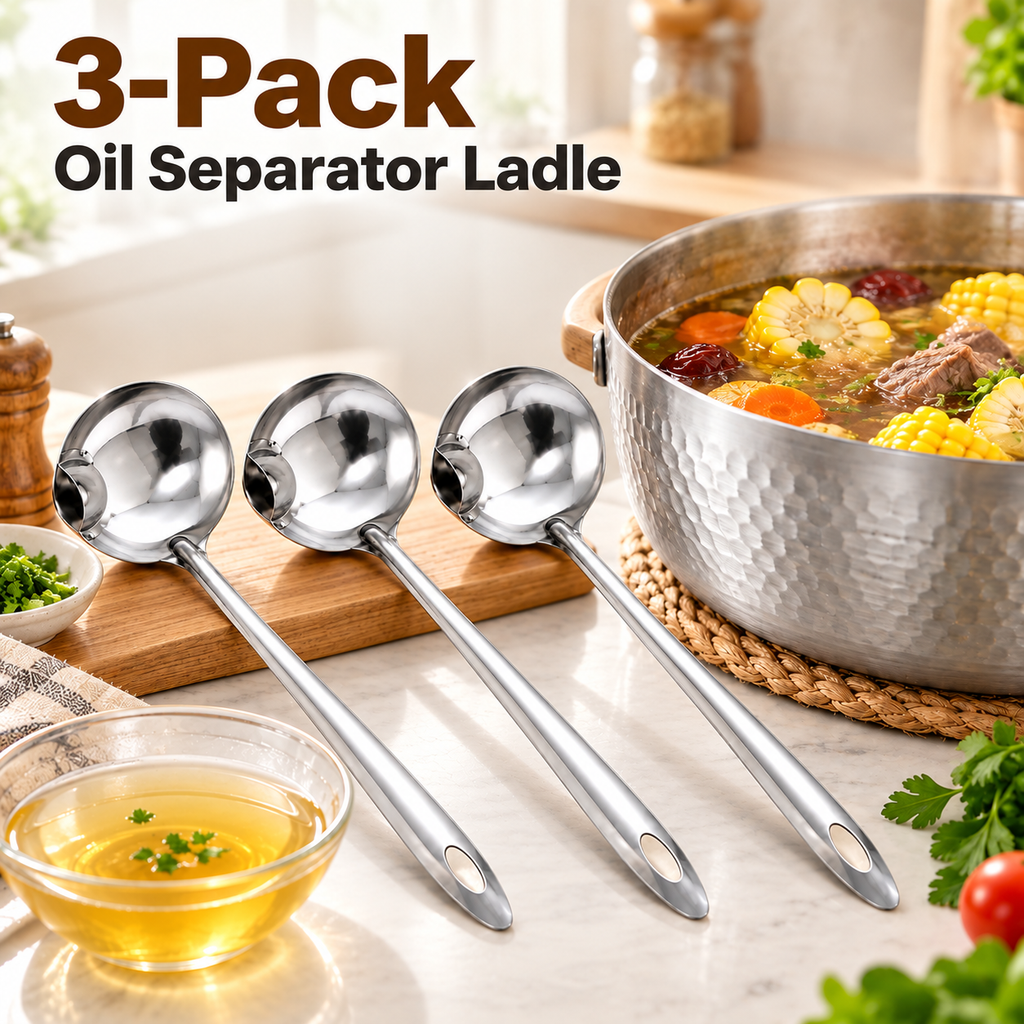 2-Pack Stainless Steel Oil Separator Ladle