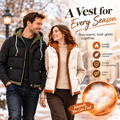 Unisex Hooded Puffer Vest – Cozy Warmth & Layered Style