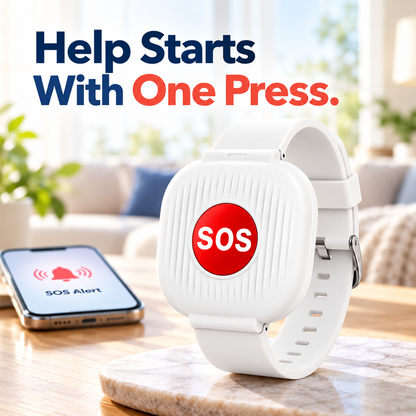 ⚡ One-Touch SOS Safety Watch – Instant Wi-Fi Alerts to Family Phones | Rechargeable & Waterproof Design