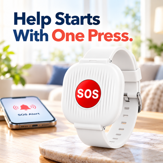 ⚡ One-Touch SOS Safety Watch – Instant Wi-Fi Alerts to Family Phones | Rechargeable & Waterproof Design