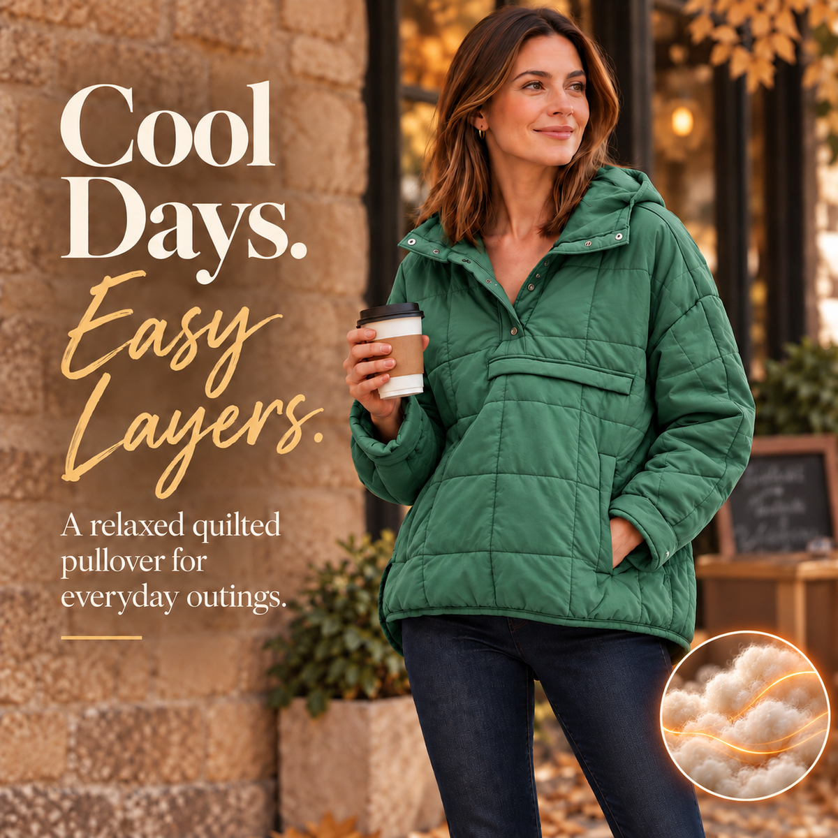 Tanming Women's Lightweight Quilted Hooded Anorak Jacket