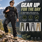 Men's All-Terrain Stretch Utility Cargo Pants - Water-Resistant & Lightweight Outdoor Trousers