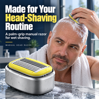 🛡️Precision Palm-Grip Head Shaver – 8-Layer Anti-Irritation Razor for Sensitive Skin & Ingrown Hair Solution 💈