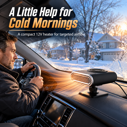🚗 12V Portable Car Heater & Windshield Defogger – Adjustable Airflow, Heat & Fan Modes for Compatible Cars & Trucks