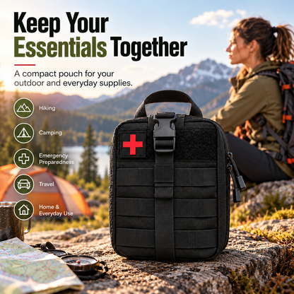 🎒 Tactical First Aid Pouch – 2.7L Compact Outdoor Organizer