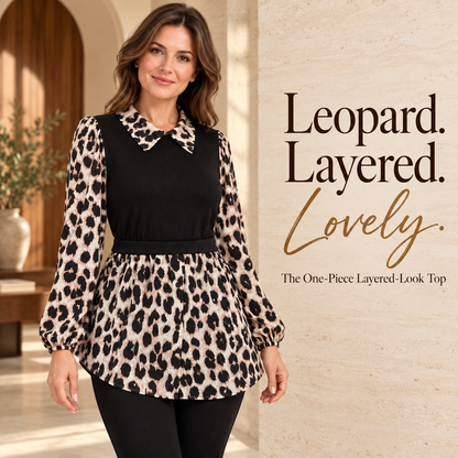 Women’s Layered-Look Collared Tunic – Effortless Everyday Style