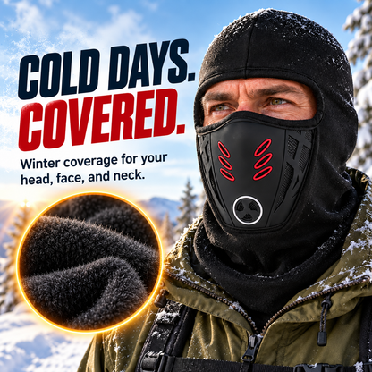 ❄️ Winter Fleece Balaclava with Vented Face Panel & Extended Neck Coverage