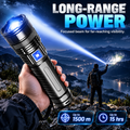 Military-Grade 2-in-1 Zoomable Tactical Flashlight & Emergency Power Bank: Ultra-Bright LED, COB Work Light & 5400mAh High-Capacity Battery 🔦⚡