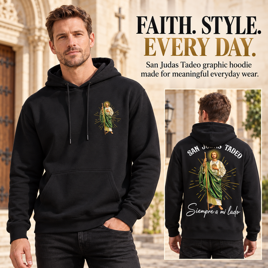 Faith Everyday: San Judas Tadeo Premium Fleece Hoodie