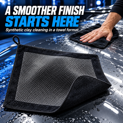 🚗The Faster Way to Clay:  Premium Polymer Clay Towel for a Mirror-Smooth Finish