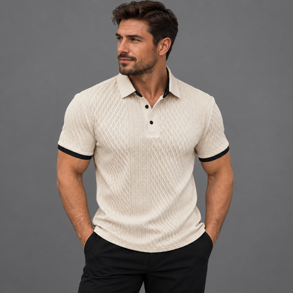Men's Tailored-Fit Premium Textured Polo