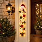 Illuminated Christmas Light Ornaments, Suitable for Front Door and Indoor Holiday Decorations