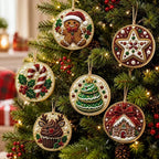 🎄🦌 6-Pack Christmas Diamond Painting Ornament Kit | Make Beautiful Hand‑Made Decorations🎁