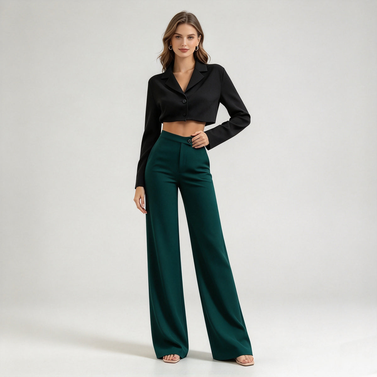 High Waist Wide Leg Pants - Elegant & Comfortable Casual Trousers