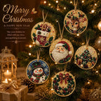 🎄🦌 6-Pack Christmas Diamond Painting Ornament Kit | Make Beautiful Hand‑Made Decorations🎁