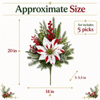 🌸Classic Red Poinsettia Planter Inserts – The #1 Christmas Flower That Never Wilts, Never Fades, Never Needs Watering