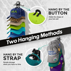 🧢Wall-mounted hat rack – each rack can hold 10 hats🧢No-drill installation