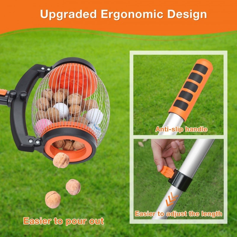 🍎Nut Gatherer – No-Bend Roller with Foot-Operated Quick Release🍎