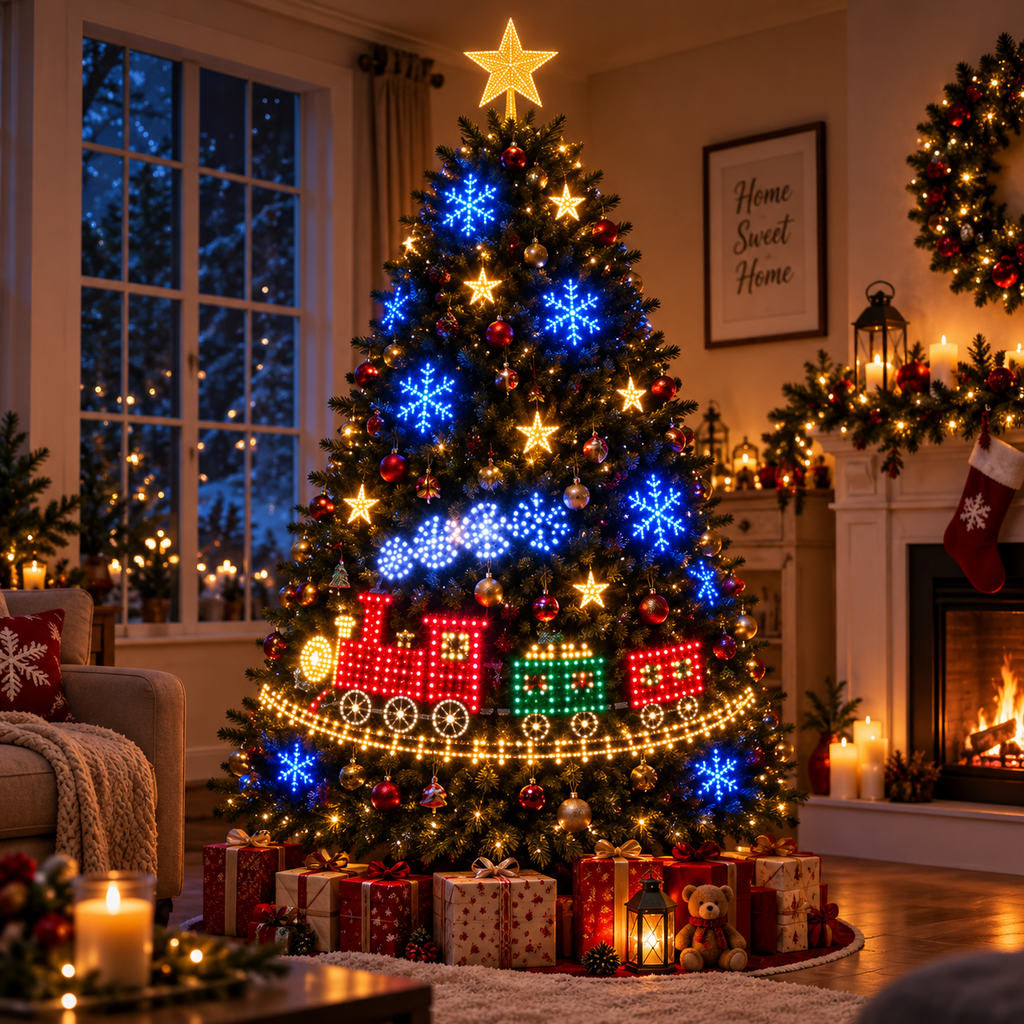 🎄Smart Christmas Tree Light Strip — Supports App-Based DIY Custom Patterns and Dynamic Lighting Effects🎄