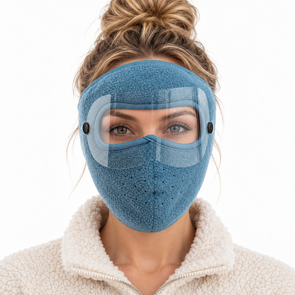 ❄️ Winter Warm Fleece Thermal Face Mask with Detachable Clear Visor