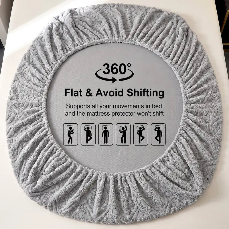 Luxury Flannel 3D Plush Fitted Sheet – Ultra-Soft, Cozy Warmth & 360° Stay-Put Fit